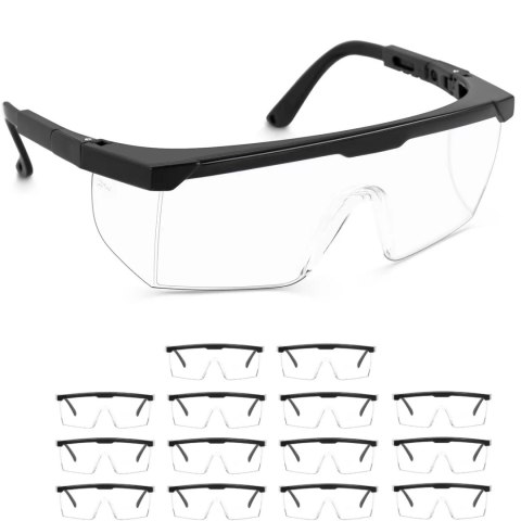 Gogle okulary ochronne BHP przeciwpyłowe - zestaw 15 szt. Gogle okulary ochronne BHP przeciwpyłowe - zestaw 15 szt.
