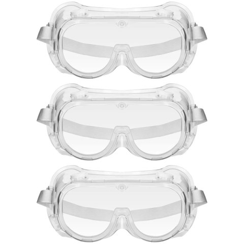Gogle okulary ochronne BHP przeciwpyłowe - zestaw 3 szt. Gogle okulary ochronne BHP przeciwpyłowe - zestaw 3 szt.