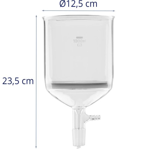 Lejek szklany filtrujący laboratoryjny 1000 ml szlif 24/41 Lejek szklany filtrujący laboratoryjny 1000 ml szlif 24/41