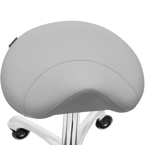 Taboret stołek hoker kosmetyczny siodłowy na kółkach do 150 kg YORK - ciemnoszary Taboret stołek hoker kosmetyczny siodłowy na kółkach do 150 kg YORK - ciemnoszary