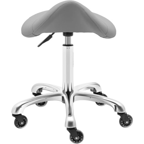 Taboret stołek hoker kosmetyczny siodłowy na kółkach do 150 kg YORK - ciemnoszary Taboret stołek hoker kosmetyczny siodłowy na kółkach do 150 kg YORK - ciemnoszary