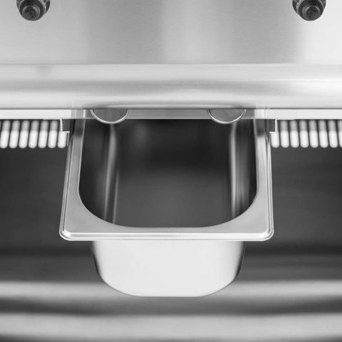 Grill gazowy podwójny gładki ryflowany z szafką wolnostojący 12 kW Grill gazowy podwójny gładki ryflowany z szafką wolnostojący 12 kW