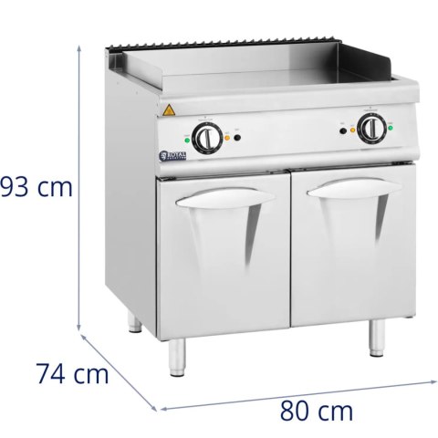 Grill płyta grillowa elektryczna podwójna gładka z szafką wolnostojąca 10.8 kW 400 V Grill płyta grillowa elektryczna podwójna gładka z szafką wolnostojąca 10.8 kW 400 V