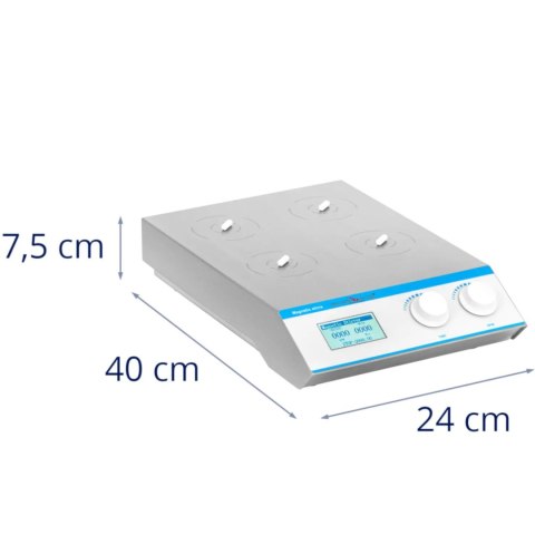 Mieszadło magnetyczne laboratoryjne 4 x 1000 ml 0-2400 obr./min Mieszadło magnetyczne laboratoryjne 4 x 1000 ml 0-2400 obr./min