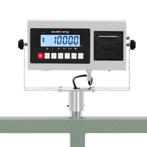 Waga platformowa z drukarką etykiet LCD 100 x 100 cm 1000 kg / 100 g Waga platformowa z drukarką etykiet LCD 100 x 100 cm 1000 kg / 100 g