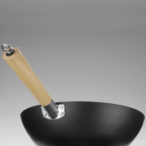 Wok ze stali węglowej z drewnianymi uchwytami śr. 324 mm Wok ze stali węglowej z drewnianymi uchwytami śr. 324 mm
