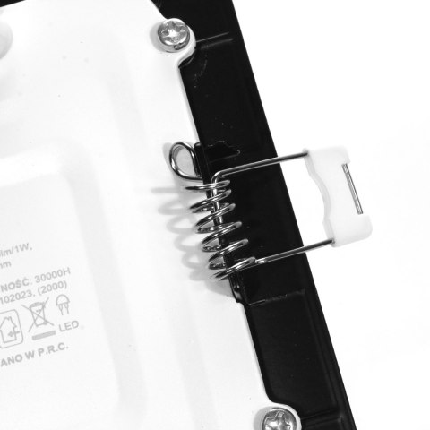 Panel Led podtynkowy kwadrat czarny 6W 6000K PL-B03 Panel Led podtynkowy kwadrat czarny 6W 6000K PL-B03