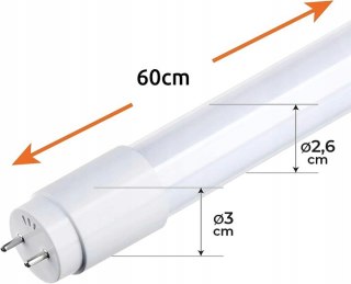 Świetlówka 60cm 9W 6000K