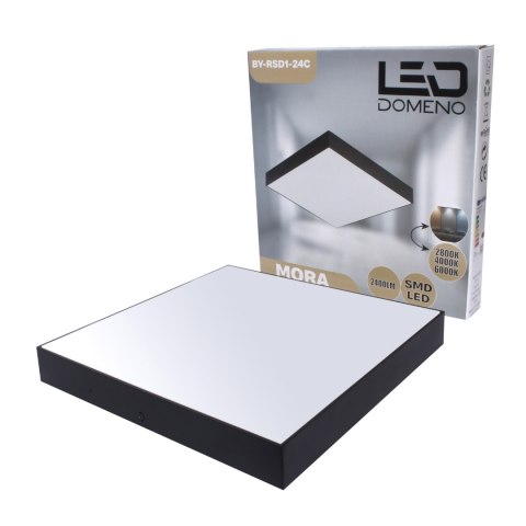 Lampa Panel Natynkowa Mora 30x30 24W IP44 czarna BY-RSD1-24C Lampa Panel Natynkowa Mora 30x30 24W IP44 czarna BY-RSD1-24C