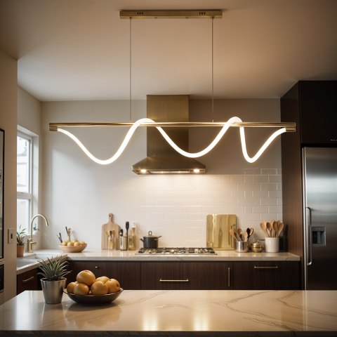 Lampa wisząca Serpente DDXZ004 55W złota - wężyk gładki
