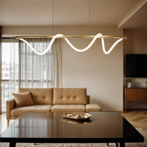 Lampa wisząca Serpente DDXZ004 55W złota - wężyk gładki