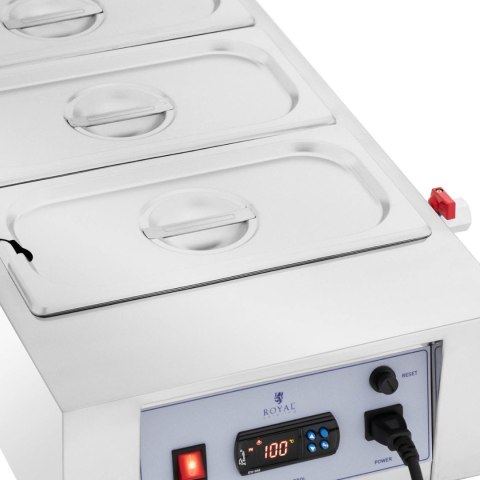 Podgrzewacz do czekolady sosów polew elektryczny 3 x 3.2 l 1500 W Podgrzewacz do czekolady sosów polew elektryczny 3 x 3.2 l 1500 W