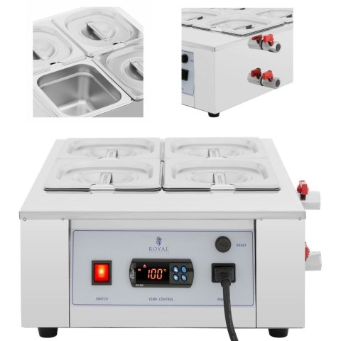 Podgrzewacz do czekolady sosów polew elektryczny 4 x 1.5 l 1500 W Podgrzewacz do czekolady sosów polew elektryczny 4 x 1.5 l 1500 W