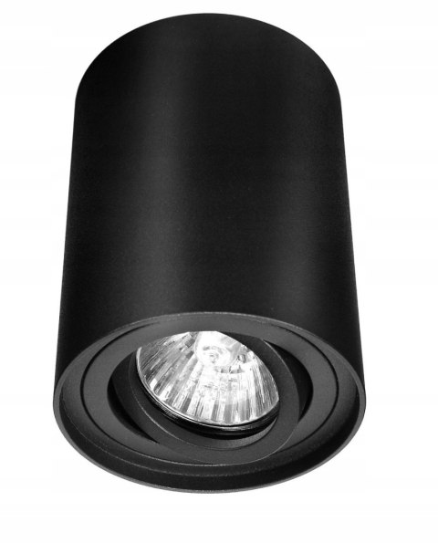 DUŻA OPRAWA NATYNKOWA HALOGENOWA TUBA LED RUCHOMA CZARNA DUŻA OPRAWA NATYNKOWA HALOGENOWA TUBA LED RUCHOMA CZARNA