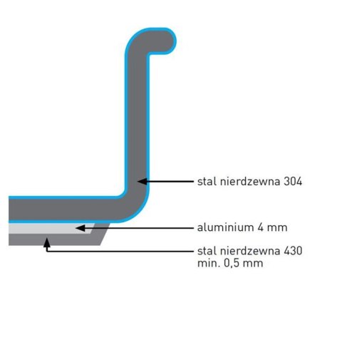 Garnek średni Kitchen Line z pokrywką 15 l śr. 320 x 190 h - Hendi 836507