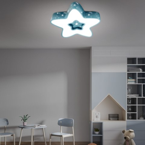 LAMPA DZIECIĘCA LED NIEBIESKA GWIAZDKA 36W + PILOT DL-H02 LAMPA DZIECIĘCA LED NIEBIESKA GWIAZDKA 36W + PILOT DL-H02