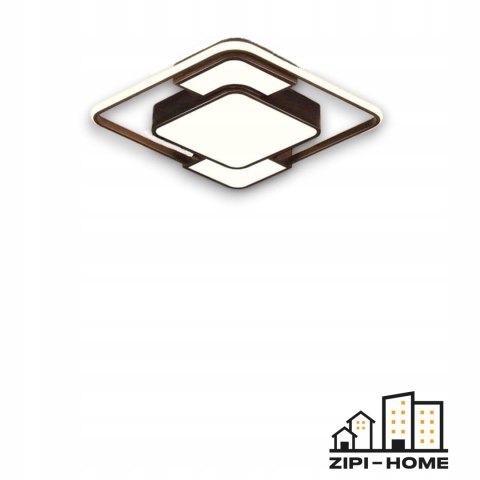 Lampa LED Sufitowa Czarna 50x50cm Kwadratowa z Regulacją 3 Barwy Światła Lampa LED Sufitowa Czarna 50x50cm Kwadratowa z Regulacją 3 Barwy Światła