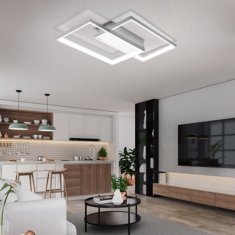 Lampa Sufitowa Dekoracyjna LED kolor biały Modern 48W + Pilot Lampa Sufitowa Dekoracyjna LED kolor biały Modern 48W + Pilot