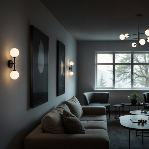 Lampa Dekoracyjna AM201 6xG9 Czarna Lampa Dekoracyjna AM201 6xG9 Czarna
