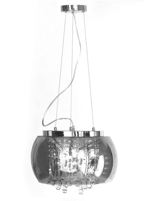 Lampa Szklana Przydymione lustro krople wody 50cm Lampa Szklana Przydymione lustro krople wody 50cm