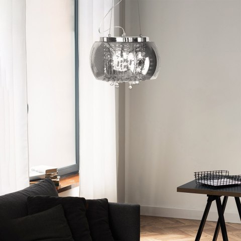 Lampa Szklana Przydymione lustro krople wody 50cm Lampa Szklana Przydymione lustro krople wody 50cm