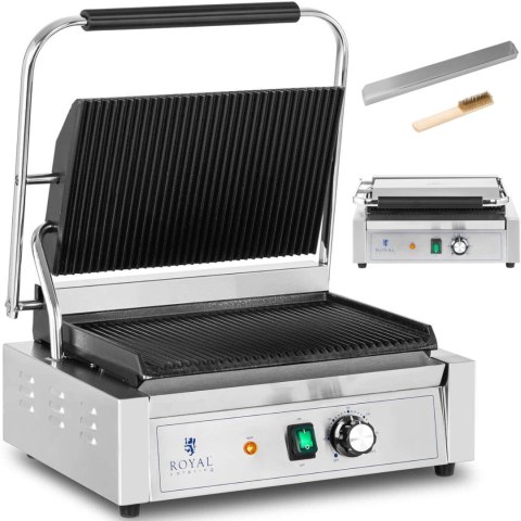 Grill kontaktowy elektryczny ryflowany 33 x 22 cm 2200 W Grill kontaktowy elektryczny ryflowany 33 x 22 cm 2200 W