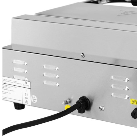 Grill kontaktowy elektryczny ryflowany 33 x 22 cm 2200 W Grill kontaktowy elektryczny ryflowany 33 x 22 cm 2200 W