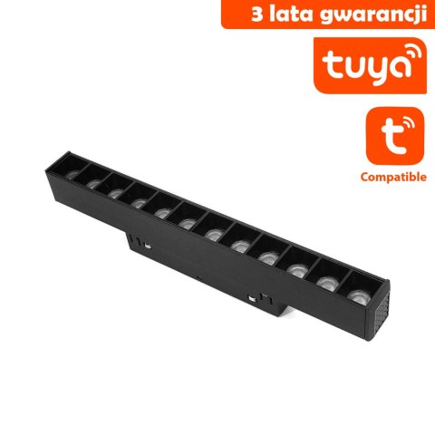 Lampa LED z Diodami Do Szyn Magnetycznych DDCX-GS12-220-TY Tuya 12W Czarna CCT Lampa LED z Diodami Do Szyn Magnetycznych DDCX-GS12-220-TY Tuya 12W Czarna CCT