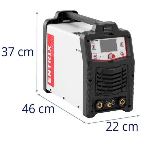 Spawarka cyfrowa do aluminium ENTRIX TIG MMA HF AC/DC Puls 200A Spawarka cyfrowa do aluminium ENTRIX TIG MMA HF AC/DC Puls 200A