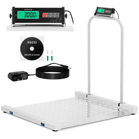 Waga platformowa magazynowa 100 x 95 cm LCD RS232 300 kg / 100 g Waga platformowa magazynowa 100 x 95 cm LCD RS232 300 kg / 100 g