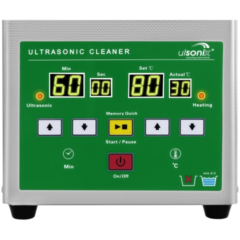 Myjka wanna oczyszczacz ultradźwiękowy 2L Ulsonix PROCLEAN 2.0 ECO Myjka wanna oczyszczacz ultradźwiękowy 2L Ulsonix PROCLEAN 2.0 ECO