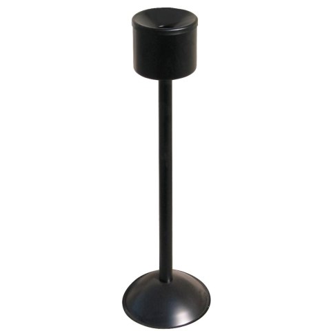 Popielniczka samogasnąca wolnostojąca na słupku wewnętrzna czarna śr. 15cm wys. 60cm Popielniczka samogasnąca wolnostojąca na słupku wewnętrzna czarna śr. 15cm wys. 60cm