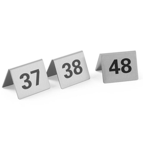 Tabliczka informacyjna NUMER STOLIKA 37-48 stal nierdzewna zestaw 12szt. - Hendi 663875 Tabliczka informacyjna NUMER STOLIKA 37-48 stal nierdzewna zestaw 12szt. - Hendi 663875