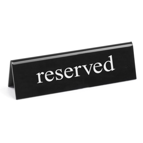 Tabliczka informacyjna dwustronna REZERWACJA RESERVED tworzywo plexiglas EN - Hendi 663462 Tabliczka informacyjna dwustronna REZERWACJA RESERVED tworzywo plexiglas EN - Hendi 663462