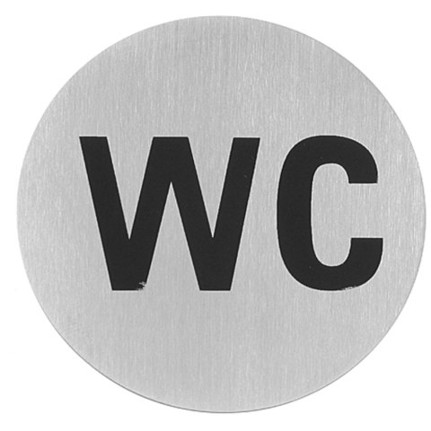 Tabliczka informacyjna samoprzylepna na drzwi WC stal nierdzewna śr. 75mm - Hendi 663622 Tabliczka informacyjna samoprzylepna na drzwi WC stal nierdzewna śr. 75mm - Hendi 663622