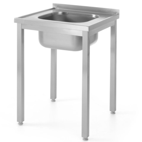 Stół blat roboczy stalowy z jednym zlewem 600x600mm - Hendi 811849 Stół blat roboczy stalowy z jednym zlewem 600x600mm - Hendi 811849