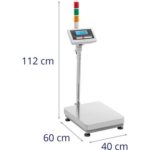 Waga platformowa magazynowa z kolumną sygnalizacyjną świetlną LCD 300kg / 0.005kg