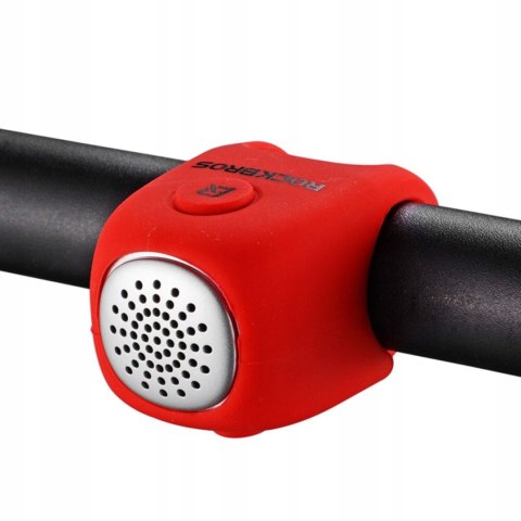 Dzwonek rowerowy elektroniczny w obudowie silikonowej - czerwony Dzwonek rowerowy elektroniczny w obudowie silikonowej - czerwony