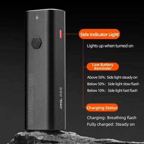 Lampka rowerowa przednia 800lm + kabel USB-C 4 tryby pracy Lampka rowerowa przednia 800lm + kabel USB-C 4 tryby pracy