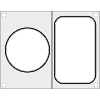 Matryca do zgrzewarki Hendi na tackę bez podziału 178x113 mm + pojemnik śr. 115 mm - Hendi 805657