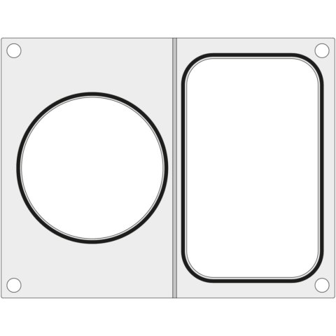Matryca do zgrzewarki Hendi na tackę bez podziału 178x113 mm + pojemnik śr. 115 mm - Hendi 805657 Matryca do zgrzewarki Hendi na tackę bez podziału 178x113 mm + pojemnik śr. 115 mm - Hendi 805657