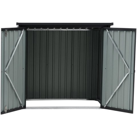 Domek narzędziowy ogrodowy metalowy 145 x 86 x 135 cm Domek narzędziowy ogrodowy metalowy 145 x 86 x 135 cm