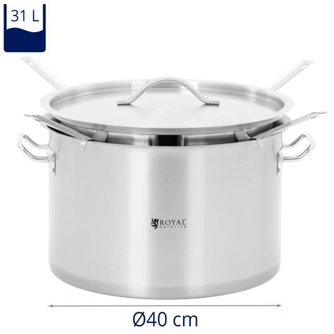 Garnek do gotowania makronu z 4 wkładami śr. 40 cm 31 l Garnek do gotowania makronu z 4 wkładami śr. 40 cm 31 l