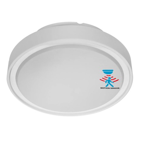 Plafon sufitowy PIR P2582-E27-S E27x2 biały z czujnikiem ruchu i zmierzchu Plafon sufitowy PIR P2582-E27-S E27x2 biały z czujnikiem ruchu i zmierzchu