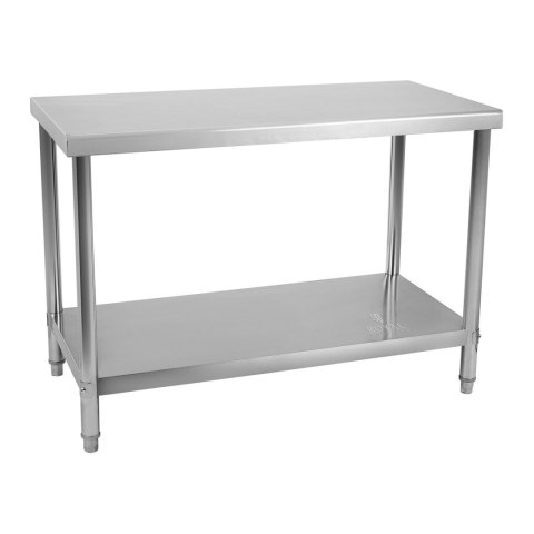 Stół blat roboczy gastronomiczny stalowy nierdzewny z półką 100x70cm Stół blat roboczy gastronomiczny stalowy nierdzewny z półką 100x70cm