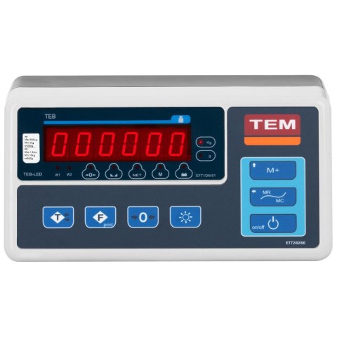 Waga platformowa przemysłowa interfejs RS232 1500 kg / 500 g LED M LEGALIZACJA Waga platformowa przemysłowa interfejs RS232 1500 kg / 500 g LED M LEGALIZACJA