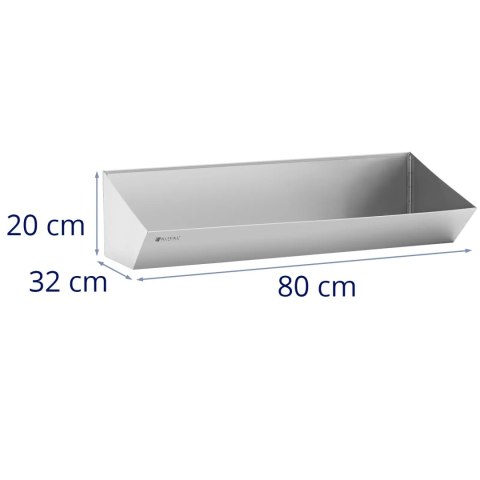 Wanna pojemnik blacha na frytki ze stali nierdzewnej 80 x 30 cm Wanna pojemnik blacha na frytki ze stali nierdzewnej 80 x 30 cm