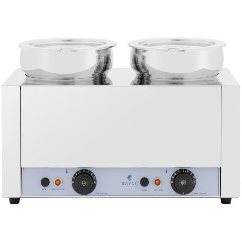 Bemar elektryczny podgrzewacz stacja do zupy fondue czekolady 1000 W 2 x 7 l Bemar elektryczny podgrzewacz stacja do zupy fondue czekolady 1000 W 2 x 7 l