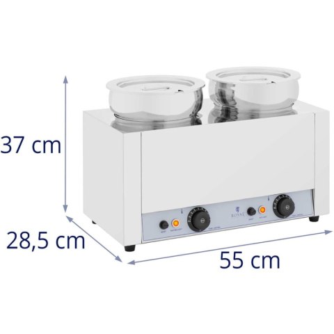 Bemar elektryczny podgrzewacz stacja do zupy fondue czekolady 1000 W 2 x 7 l Bemar elektryczny podgrzewacz stacja do zupy fondue czekolady 1000 W 2 x 7 l