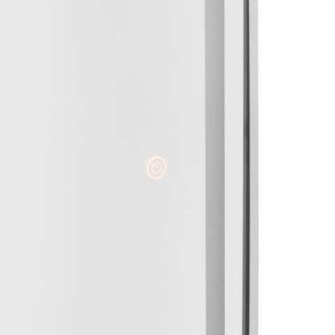 Konsola konsoleta fryzjerska lustro z oświetleniem LED owalne 180 x 70 cm - srebrne Konsola konsoleta fryzjerska lustro z oświetleniem LED owalne 180 x 70 cm - srebrne